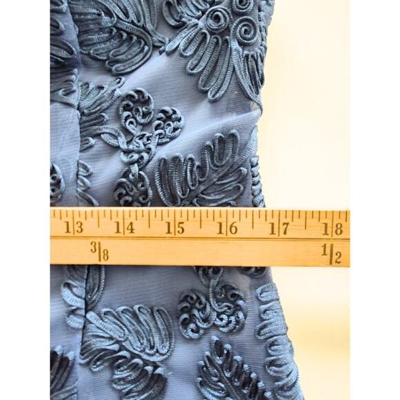 Alex Evenings Dress Size 12 Tea Length Blue Lace Mother of Bride Groom Formal - Picture 10 of 11